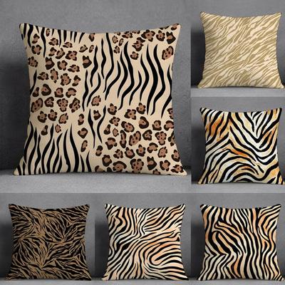 Tiger Stripes Pillow Case Pillowcase Doublesided Printed Sofa Cushion Bedroom Headboard Pillow