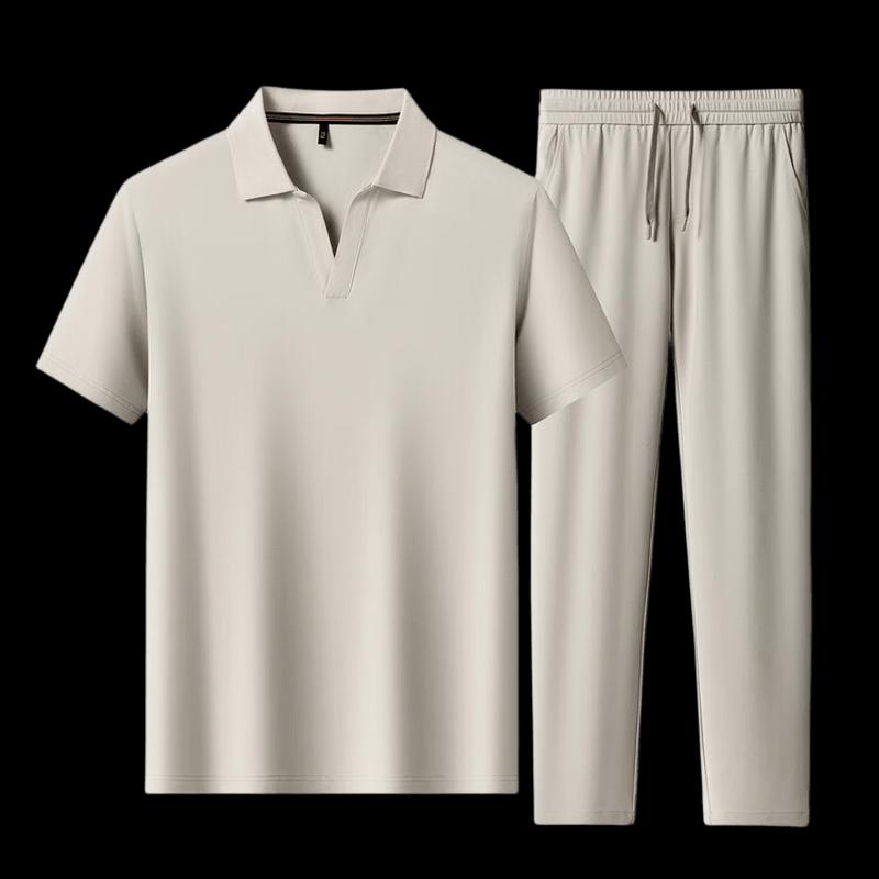 ROMON Men's Cool-Touch Polo & Pants Set