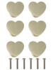 6PCS Gold Zinc Alloy Heart Shaped Cabinet Knobs with Screws for Cupboards Drawers Wardrobes For Home Furniture