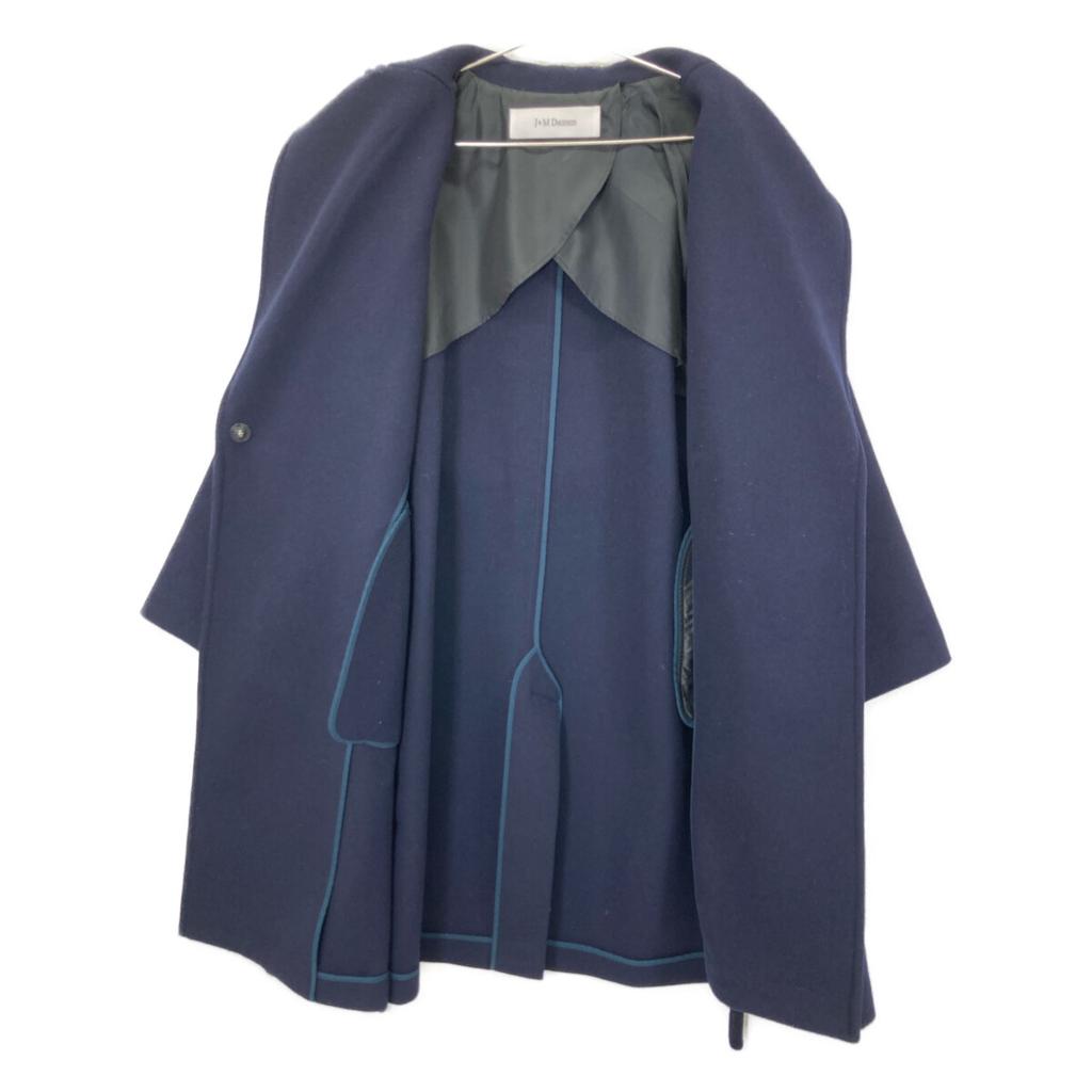 J&MDavidson Navy R183-094-WOCT Wool Cotton Long Coat coat 6 NavyUsed