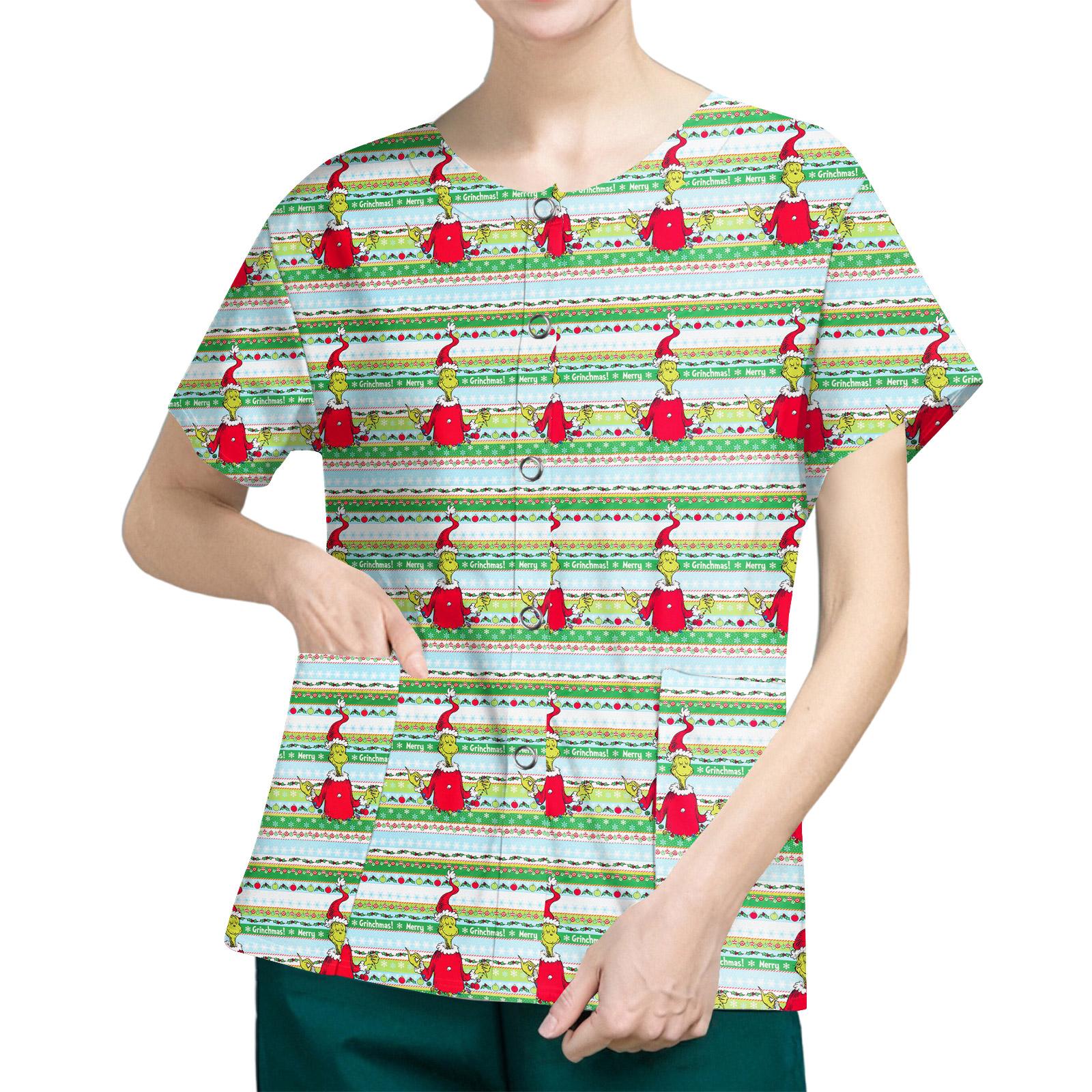 

Женские карманы с короткими рукавами и рисунком, воротник-стойка с рабочим принтом, однобортная защитная одежда, куртка-кардиган, топ S