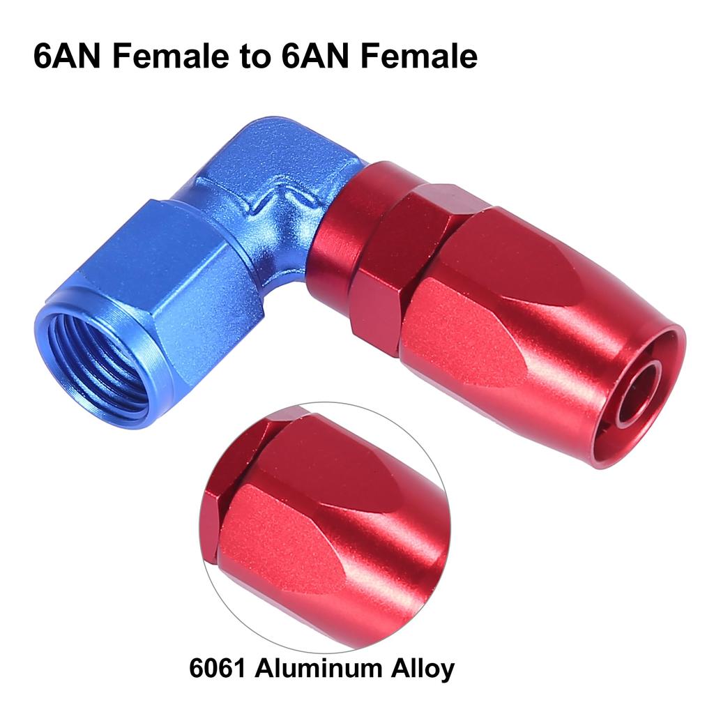 X AUTOHAUX Fitting Fuel Hose End AN6 AN Type Hose Connector Gasoline Hose