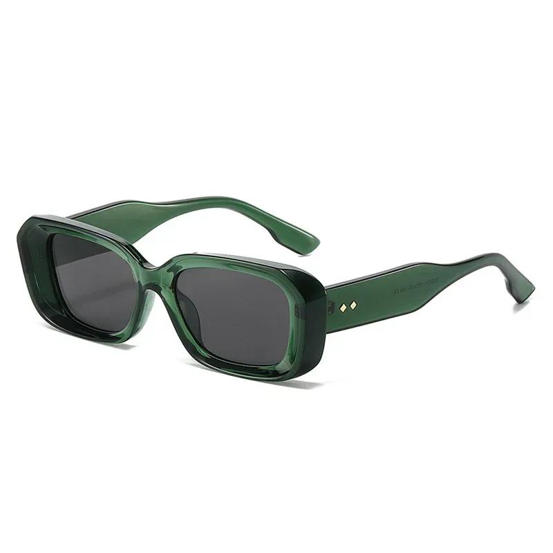  Retro Square Sunglasses Men Fashion Gradient Shades UV400 Women Trending Rivets Sun Glasses