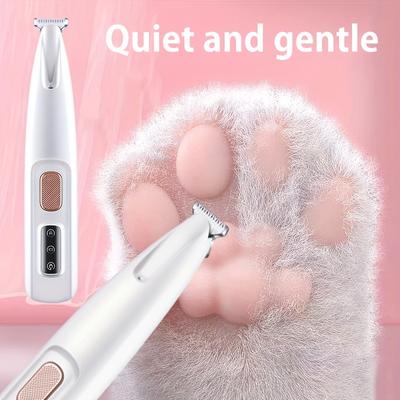 Pet Grooming Clippers LED Assisted Lighting Safe Low Noise USB/Battery Life Pet Beauty Electric Trimmer LED Light Assistance Safe Low Noise