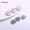 Earrings Making Supplies 14K Gold Plated Brass Heart Star Pendant Charms DIY Necklace Bracelet Jewelry Findings Wholesale