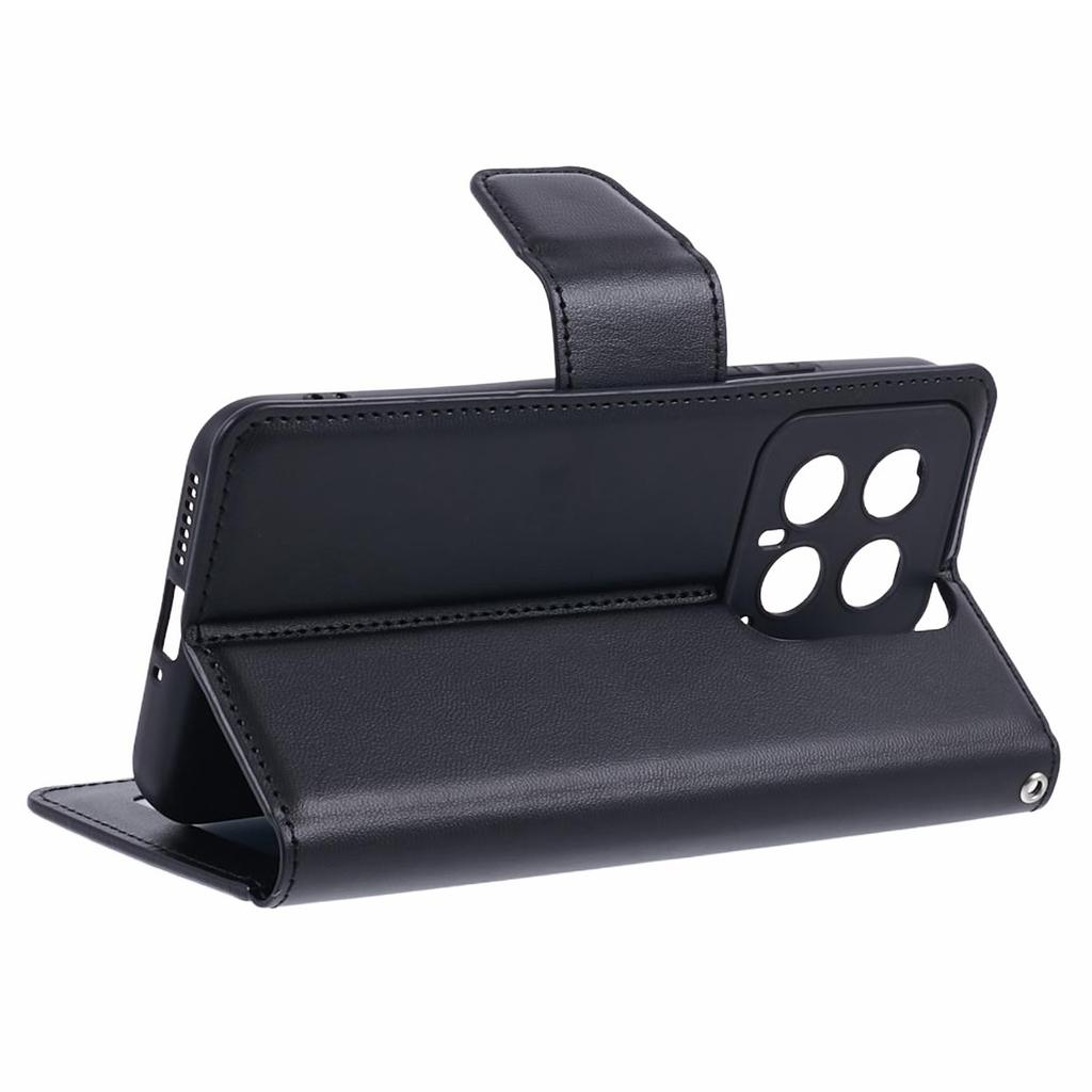 HANMAN Mill Series Phone Shell for Xiaomi 14 Case Wallet PU Leather Stand Cover