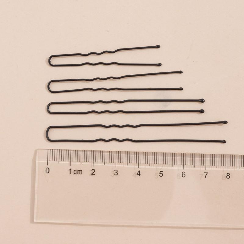 1 Pack 5cm 6cm 7cm 8cm Hair Pins Grips Waved Black Pins Alloy Metal Hair Grips Support