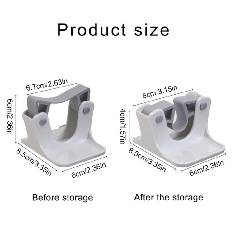 Set of 4 Wall Hanging Mop Holders Self Adhesive Grip Hangers for Brooms Practical Organizers for Household Tools