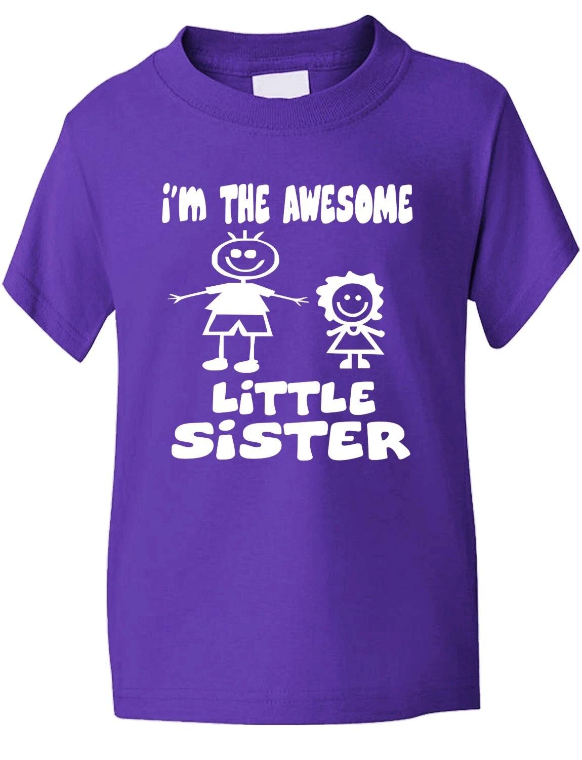 

Awesome Little Sister Of Big Brother Present Funny Kids T shirtAge 1-13 4XL