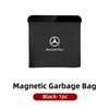 FA03Car Garbage Magnetic Hanging Trash Can Storage Pocket Leak-proof For Mercedes Benz C180 C300 W124 W176 W177 C200 C260 GLC CLE