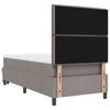 Box Spring Bed with Headboard Taupe 80 x 200 cm Fabric