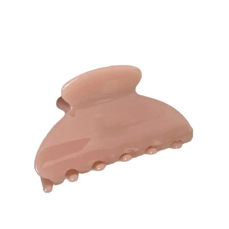 Korean Elegant Acetate Medium Claw Clip for Women - Simple Half-Up Shark Hair Accessory