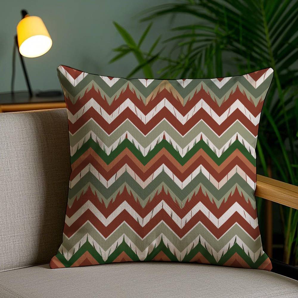 Abstract Pattern Pillow Case Plush Fabric Soft Pillowcase Double Sided Print Sofa Cushion Cover Throw