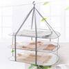 Athvcht Clothes Drying Net, 3-Tier Structure, Foldable Storage, Flat Drying Net, Prevents Clothing Deformation, Knit Drying, Large Capacity, Windproof