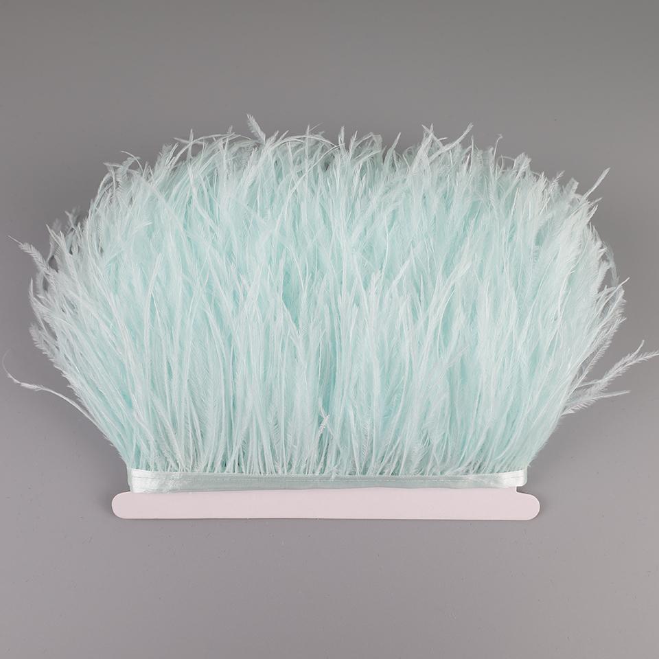 Ostrich Feathers Fringe 2M 55colors Selected Clothing Sewing Crafts Dress with Fluffy Feather Ribbon