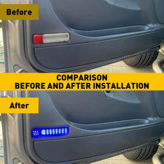 Pair Interior Door Panel Courtesy Light Lamps LED For Chevy Silverado GMC Sierra