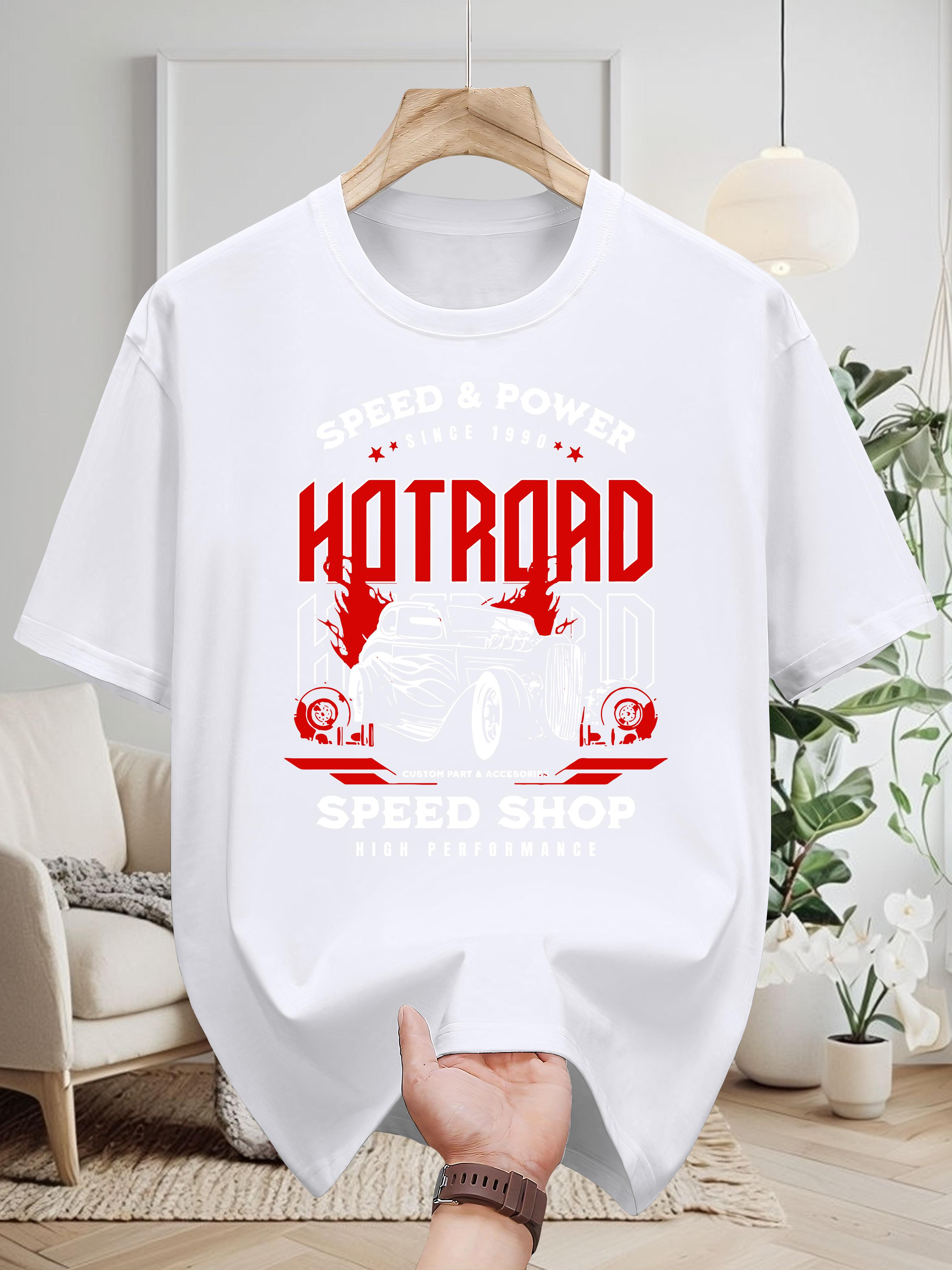 100% Cotton T-shirt - Retro Hot Rod Graphic XL