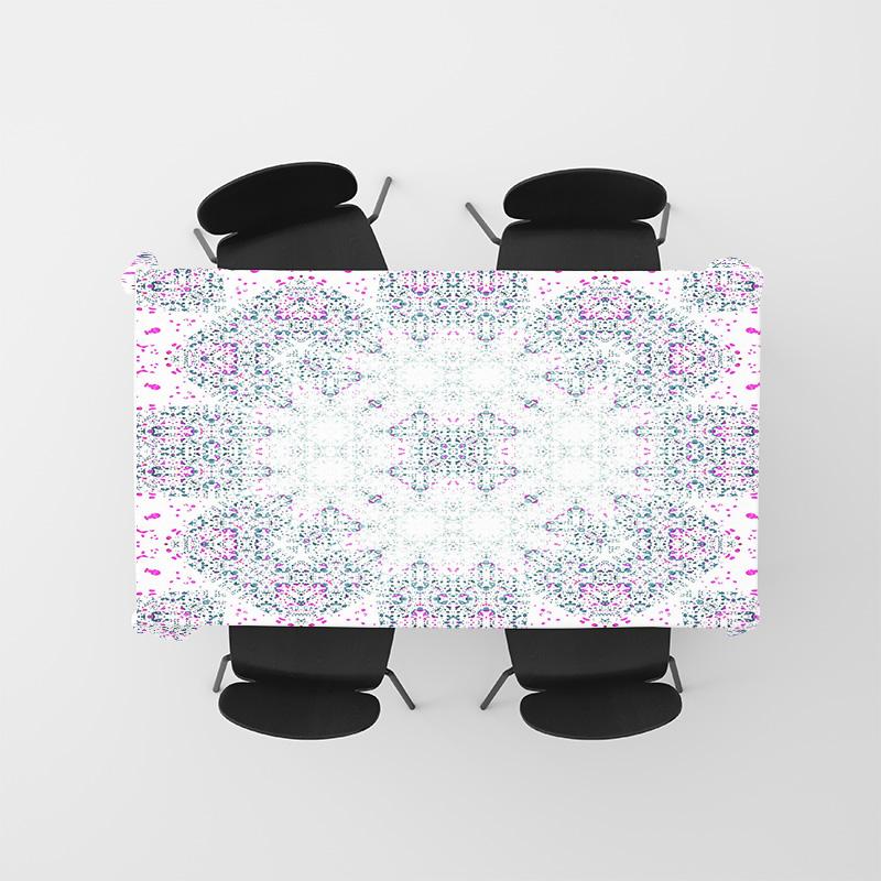 Modern Floral Tablecloth Set: Premium Printed Table Cloths For Dining Rooms In 5 Different Sizes Decorative Flower Design Placem