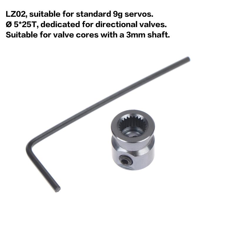 

Aluminum Alloy Lz02 5*25T Standard Steering Gear Coupling For Spool 4Mm Shaft For Diy Models Hobby 5x25T