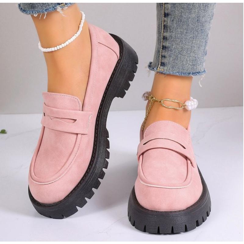 Fashion 2025 Shoes Women Plus Size Loafers Women British Style Platform Shoes Office Ladies Light Casual Designer Shoes Zapatos De Mujer