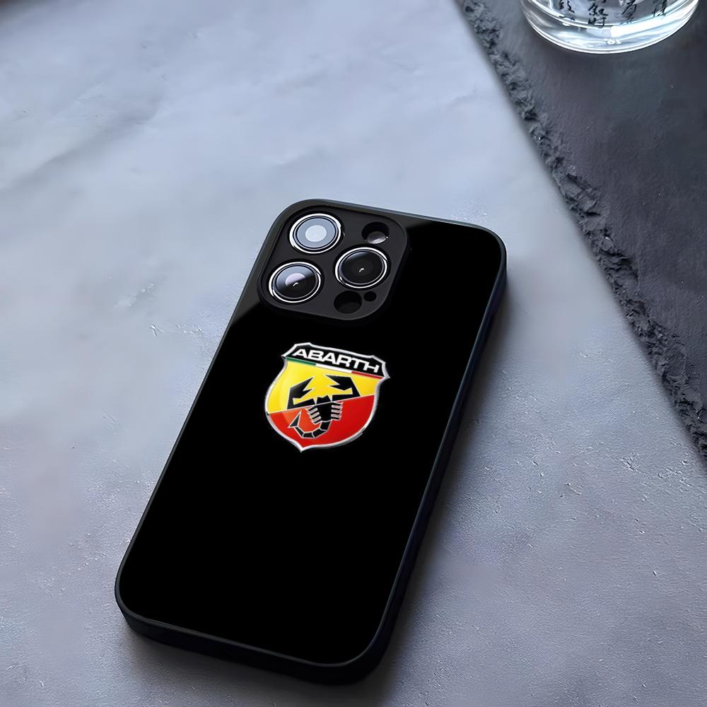 A-ABARTHEs Italy Car Phone Case Tempered Glass For IPhone 17 13 14 16 12 15 11 Pro Max Plus Mini X XR SE2020 Coque