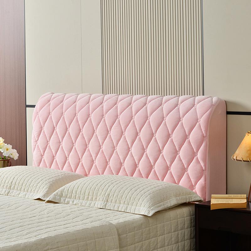Plush Upholstered Anti-Collision Bed Headboard Dust Cover