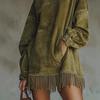 2025 Suede Tassel Dress: High Neck, Loose Fit, with Pockets for Autumn/Winter