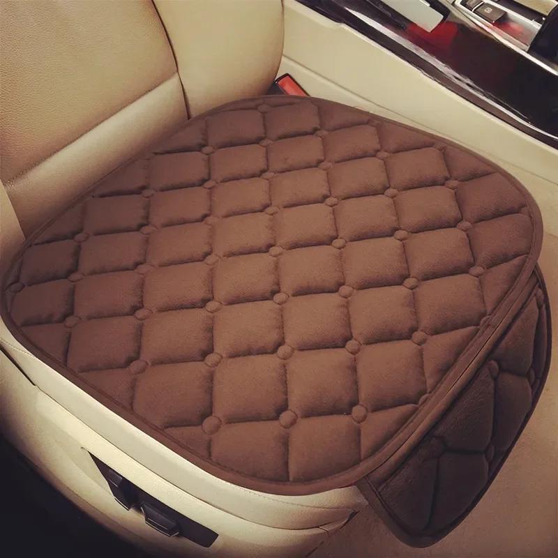 Universal Warm Plush Car Seat Covers Autumn Winter Cushion Protector for Sedan Hatchback SUV - Soft Comfortable Seat Mats