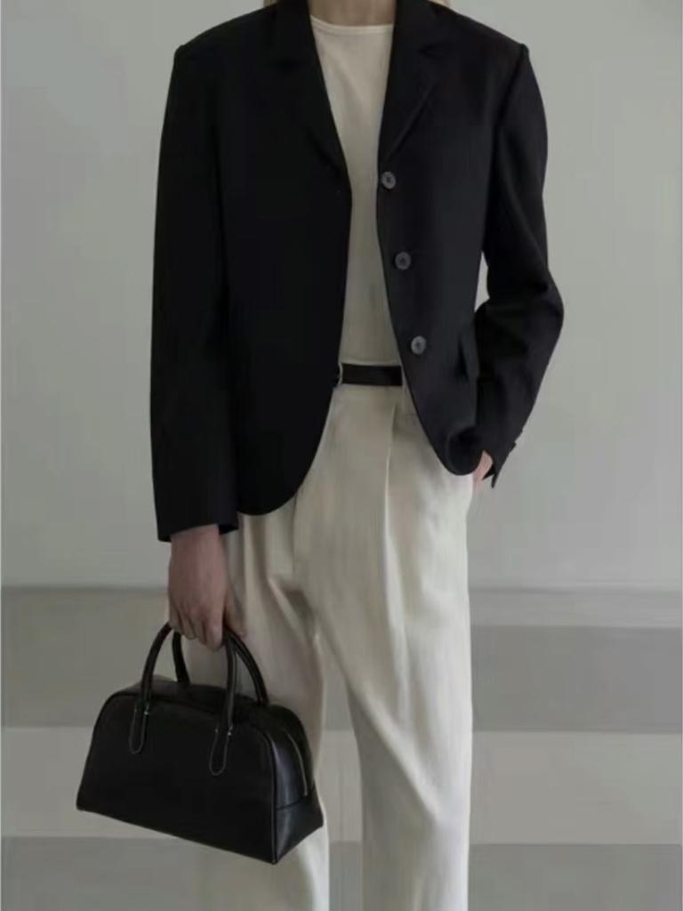 Bowling Leather Boston Matte Vintage Handbag, Large-capacity Commuting Bag