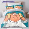 Peter Griffin Fun Pattern Bedding Home Decoration Birthday Gift ( 1 duvet cover + 2 pillowcase, without core),fan merchandise.