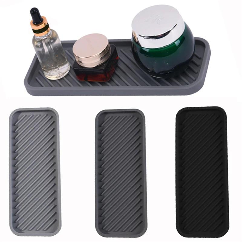 Pernuță de scurgere din silicon Organizator perie din silicon Scrubber blat Tavă chiuvetă Suport depozitare săpun Lavoar Raft Vasă de săpun