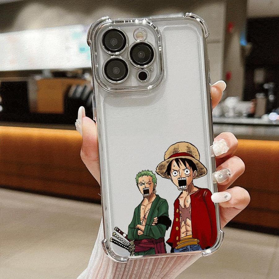 

Anime One Piece Luffy Zoro Soft Phone Cover Case for iPhone 17 Air 14 15 Plus 16 Pro Max 13 12 11 iPhone17 Pro Max