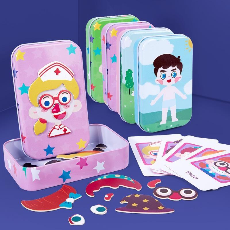Magnetic Dress Up Puzzle Toy BPA Free Safe Expression Changing Game for Kids 3+ Kindergarten Activity Reward Gift