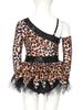Girls Tribal Cosplay Costume Primitive Dress Sequins Details One Sleeve Design Puffy Silhouette Built In Briefs Dress Up