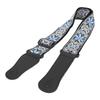 Guitar Strap Leather Embroidered Thickened Wear Resistant Adjustable Length Belt Blue