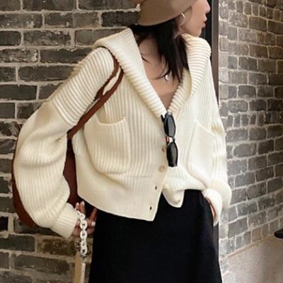 Herbst Winter Strickjacke Pullover Casual Vintage V-ausschnitt Gestrickte Cardigans Frauen Lange Hülse Lose Mantel Einfache Tops 29246