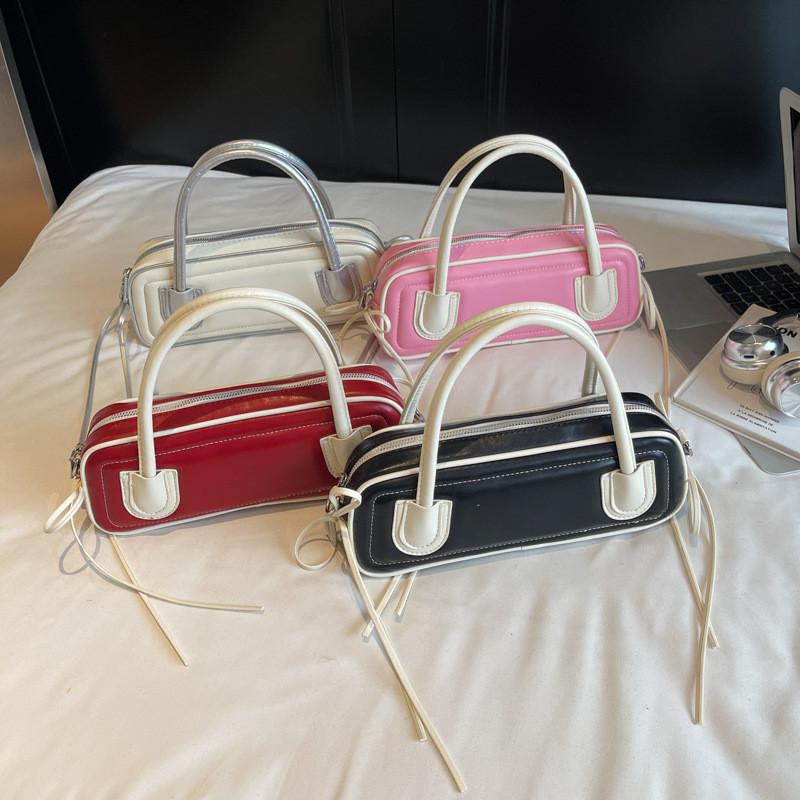 Minimalist Pu Crossbody Bag For Women With Contrasting Color Details For Daily Use