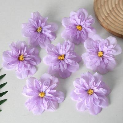 20 Pcs Fake Flowers Heads Artificial Faux Silk Flower Head Bulk for DIY Crafts Wedding Bridal Party Baby Shower Home Decoration