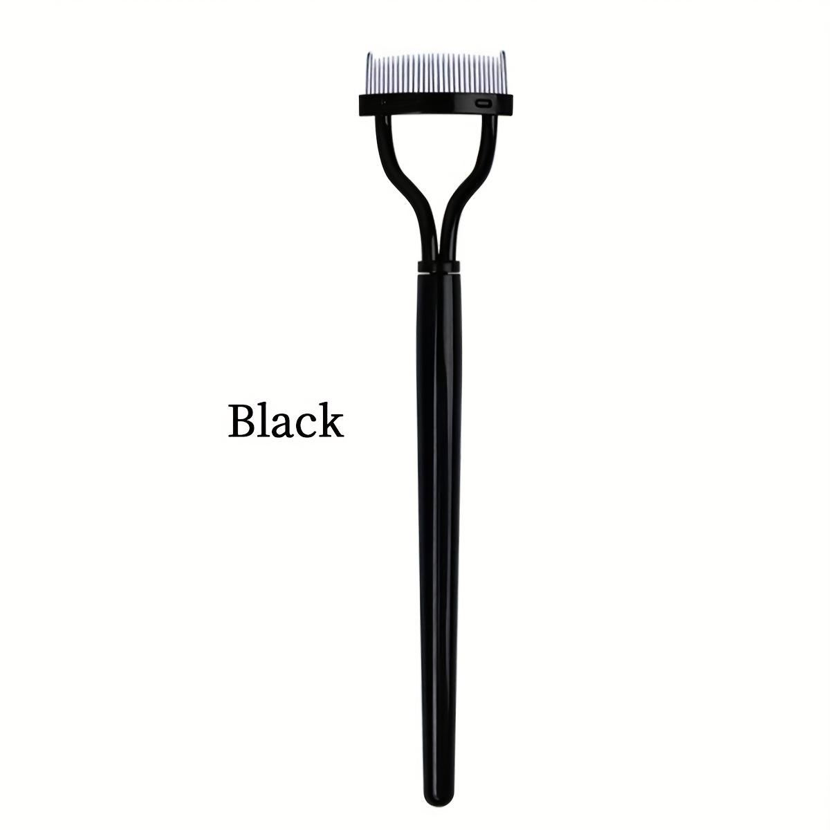 

Stainless Steel Eyelash Comb & Eyebrow Brush Dense Teeth for False Lashes & Natural Brows Makeup Tool чёрный