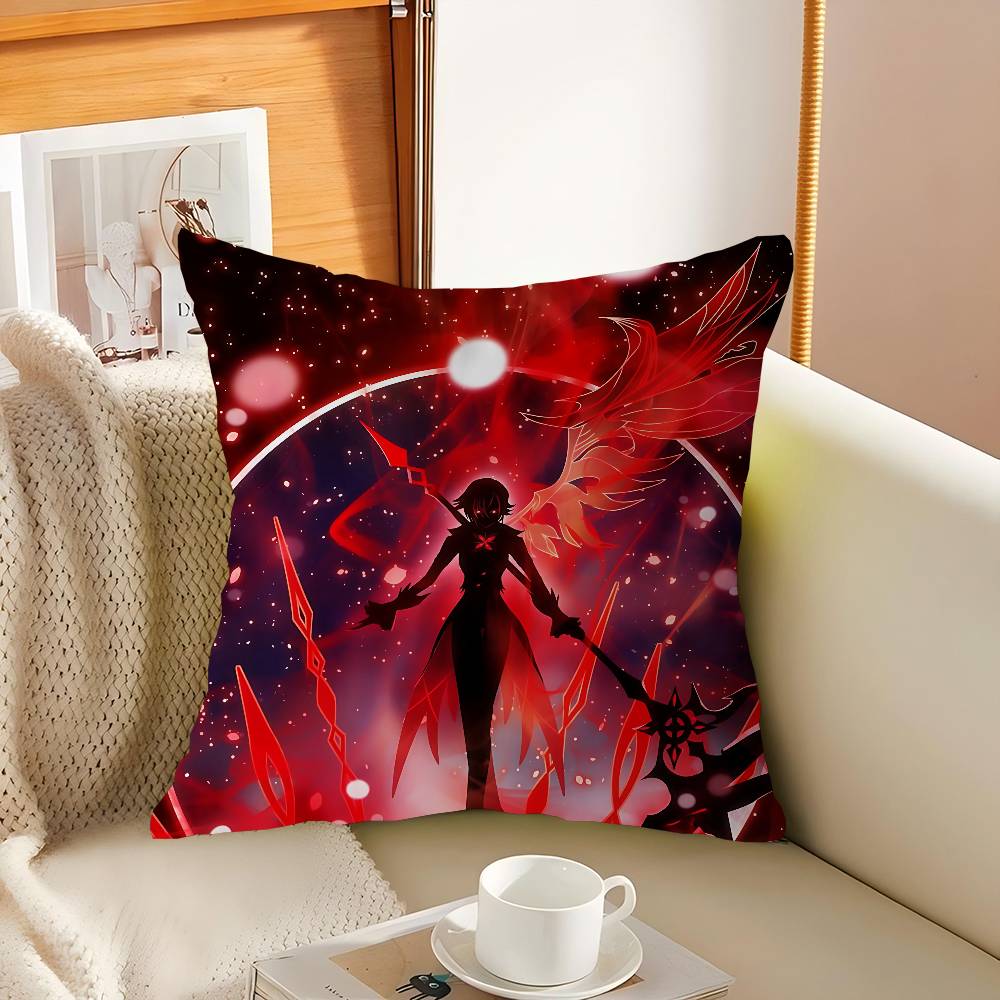 GenshinS Impact Arlecchino Pillowcase Toon Gift Cushion Cover Bedroom Home Sofa Chair Seat Decor Pillow Case
