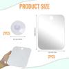 2 Pcs Shower Mirrors for Shaving Anti Fog Portable Shower Mirror with Removable Suction Cup Hook Unbreakable Acrylic Hanging Mirror for Camping
