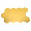 12pcs Acrylic Hexagon Mirror Wall Sticker Golden Hexagon Double-sided Tape Wall Decor Self-adhesive 2.95*5.12*5.91in