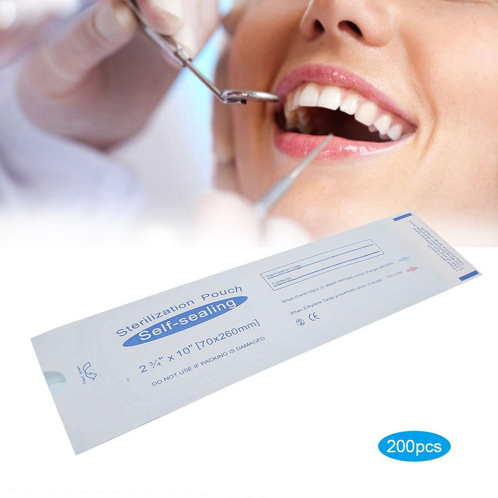 200pcs box 70 x 260mm Self Sealing Pouches Dental Pouches Bags Accessory