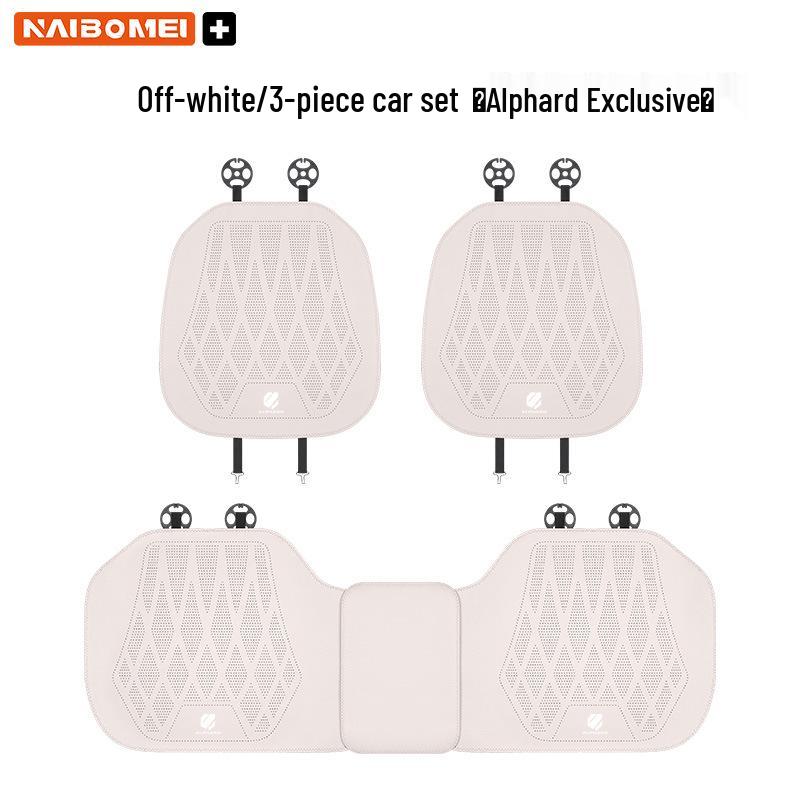 Toyota Alphard Front & Rear Perforated Leather Seat Cushion Set - 3 Pieces