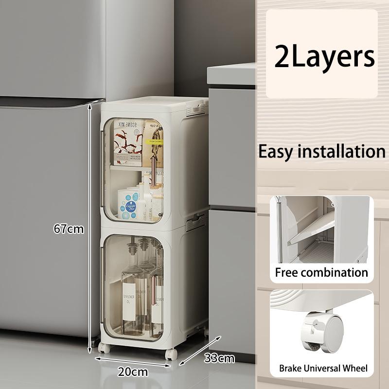 Toilet Storage Cabinets, Bathroom Cabinets, Kitchen Shelves, Foliding Storage Cabinet 1/2/3/4/5 Layers