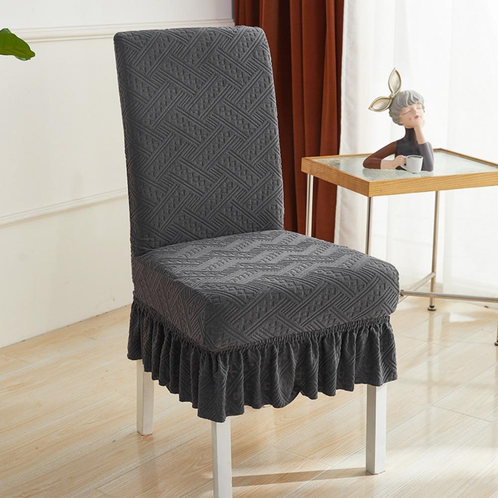 Stretchable Dining Chair Covers Set Universal Fit Thickened Spandex Slipcovers with Backrest for Home Kitchen Office