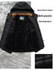 Men's Fleece-Lined Winter Coat - Thick, Casual, Multi-Pocket, Mid-Length Jacket for Middle-Aged and Elderly