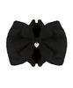 Vvv Big Ribbon Glitter Tweed Hair Claw Clip _ Black