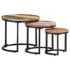 Day and Night - Day and Night Side Tables 3 Pieces Solid Recycled Wood