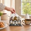 Napkin Holder, Wooden with Open Design, Easy Paper Towel Access Retro Style Dispenser, for Kitchen Dining Table Decor